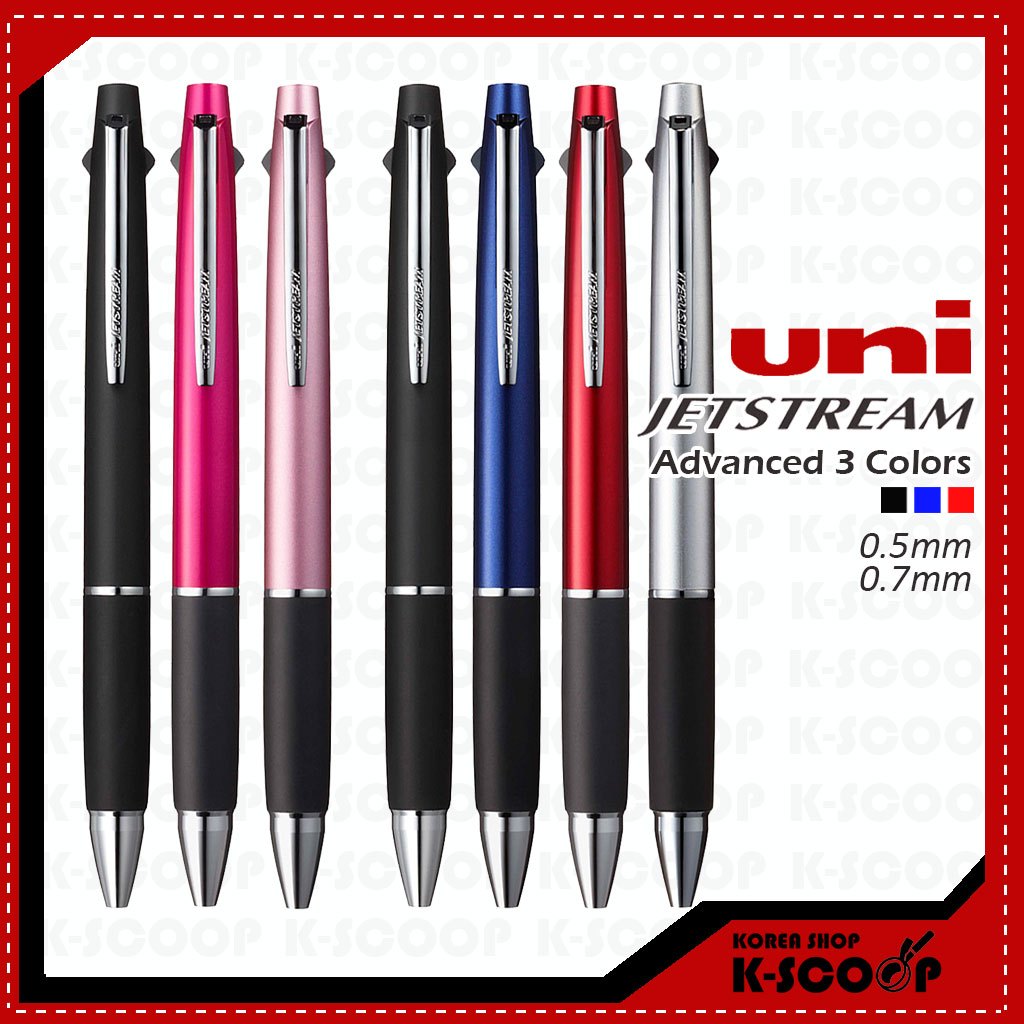 Bút bi đa năng Uni Jetstream Advanced 3in1 0,5mm SXE3-800-05 / 0,7mm SXE3-800-07