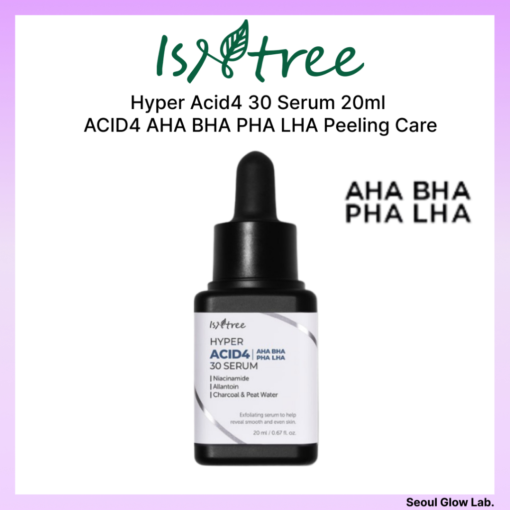 [ISNTREE] Hyper Acid4 AHA BHA PHA LHA 30 Serum 20ml, KOREA, 30% Acid Wash-Off Peeling Serum, Pore, S