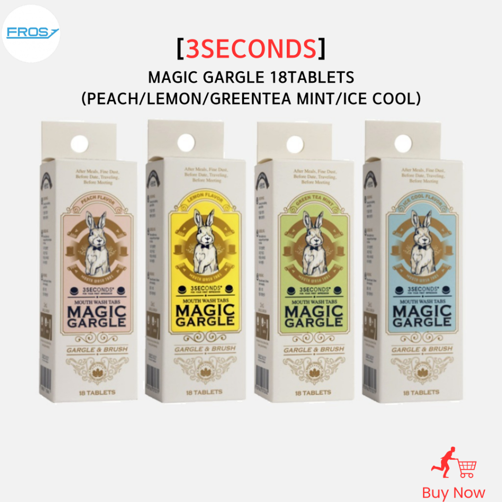 [3SECONDS] GARGLE MAGIC 18 BÀN (PEACH / LEMON / GREENTEA MINT / ICE COOL)