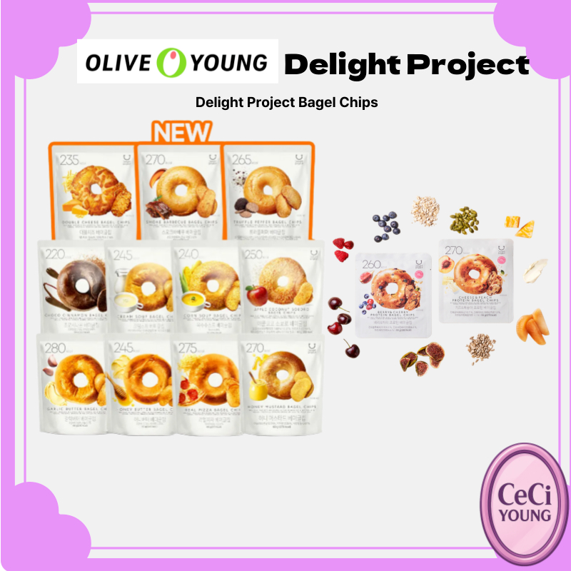 [Dự án Olive Young Delight] Delight Project Bagel Chips Bánh mì nướng Hàn Quốc Khoai tây chiên Bagel