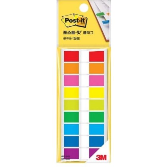 Tab Đánh Dấu Trang 3M Post-it 683-9KN 90 Miếng/Gói | Miếng Phân Trang | Tab Chỉ Mục | 9 Màu 44×12mm 