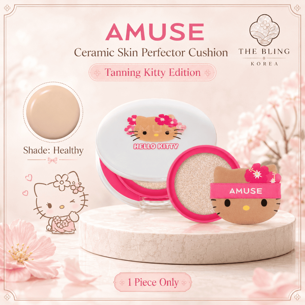 AMUSE Da Gốm Perfector Đệm Thuộc Da Kitty Edition Khỏe Mạnh 1 Đệm Trang Điểm Hello Kitty