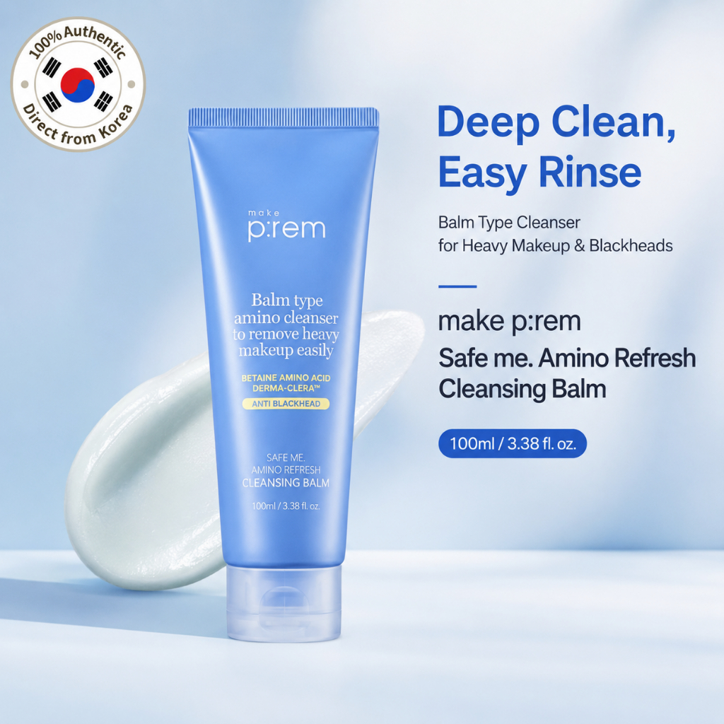 [make p: rem] Sữa rửa mặt Safe Me Amino Refresh (100ml) | Sữa rửa mặt trang điểm & lỗ chân lông sâu 