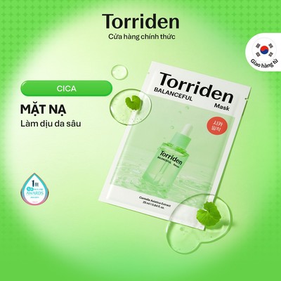 [Livestream GWP] [1 miếng] Torriden Mặt nạ giấy BALANCEFUL CICA