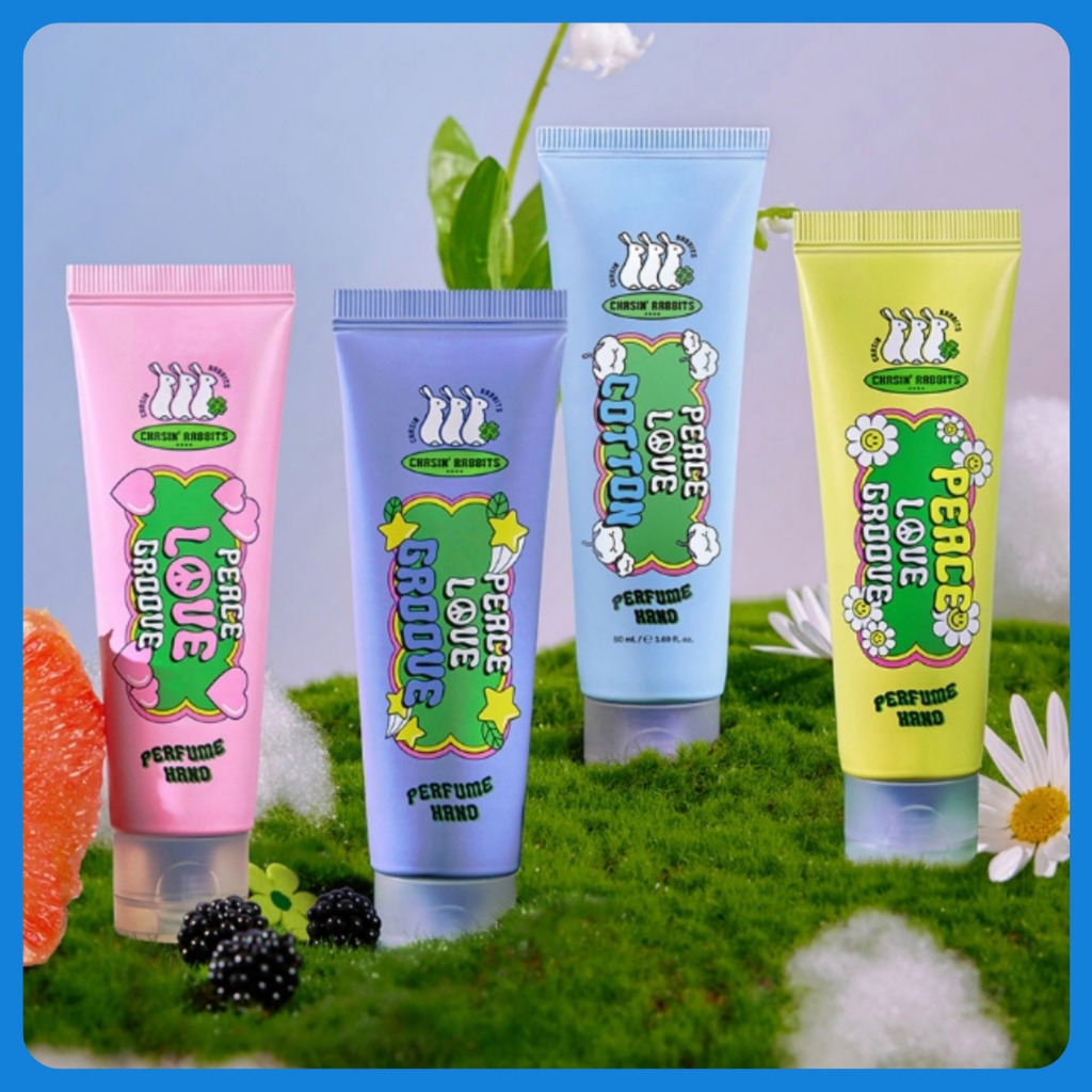CHASIN ’ RABBITS Peace Love Perfume Hand Cream 50ml / 4 Loại / Vegan Perfumed Moisture Hand Cream