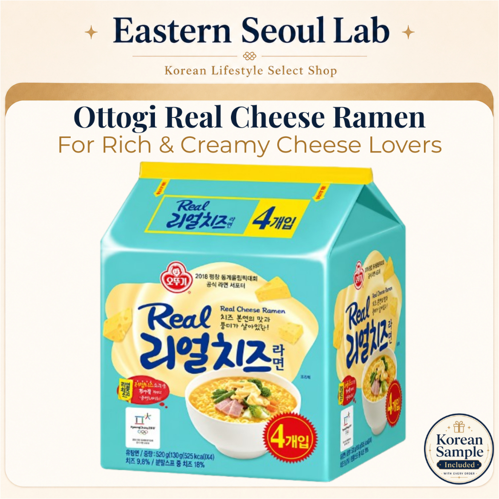 [Ottogi] Ramen phô mai thật kèm sốt phô mai 135g 4 gói / 8 gói