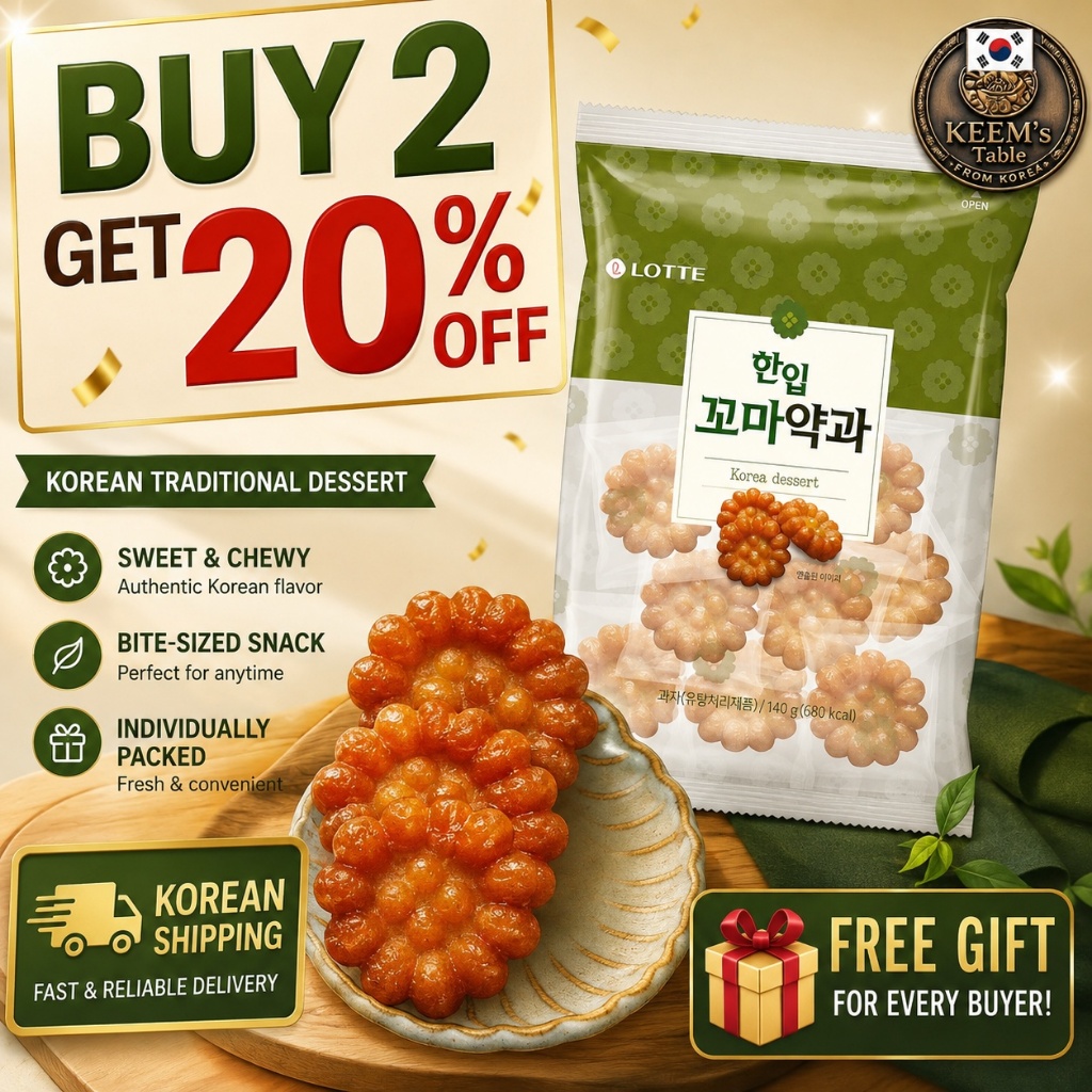 [Lotte] Mini Yakgwa Bánh quy mật ong truyền thống Hàn Quốc Món tráng miệng Kdrama Kmovies Kpop Truyề