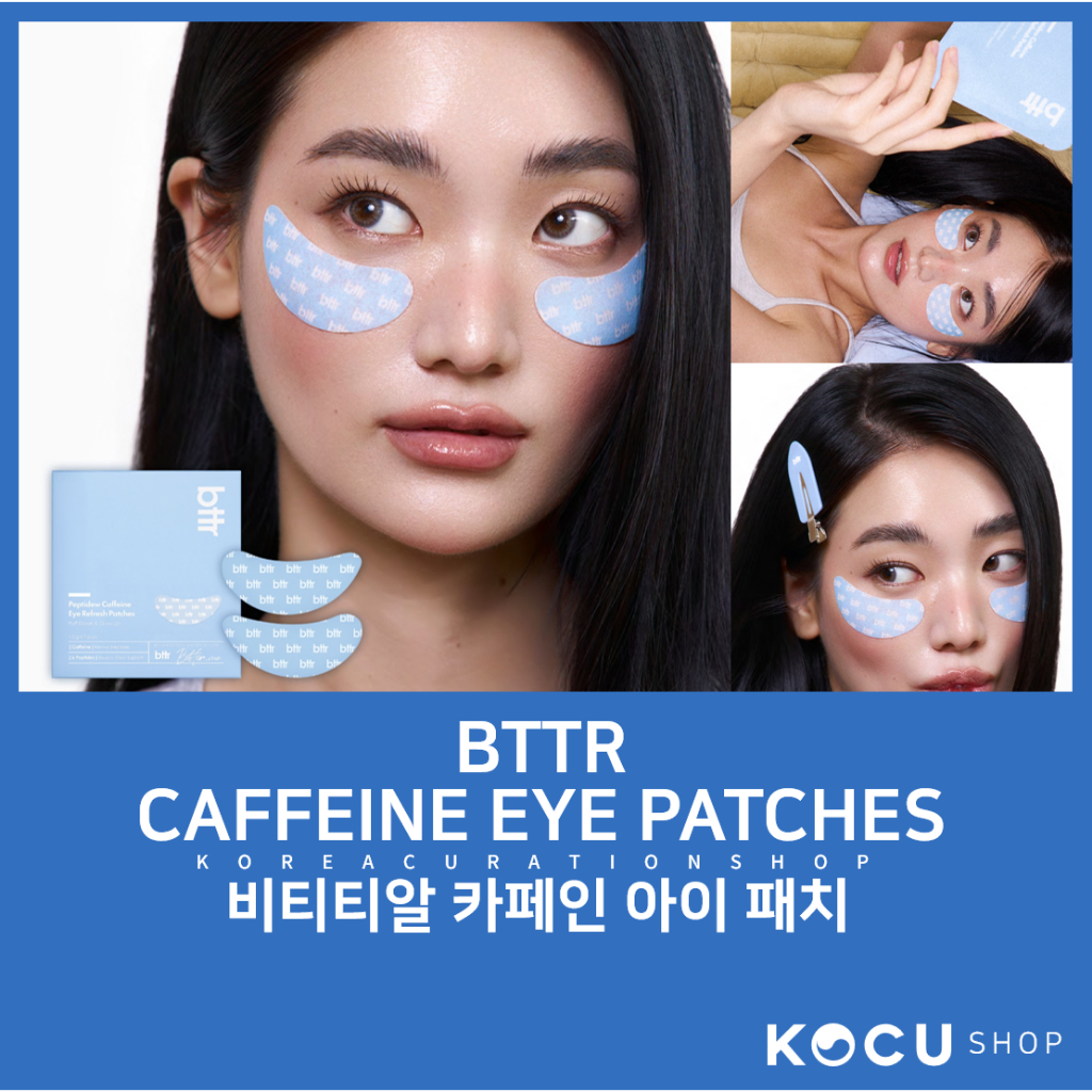 BTTR Peptidedew Caffeine Eye Refresh Patch 7 Cặp | Mặt Nạ Mắt Hydrogel Caffeine 3.000ppm & 6 Peptide