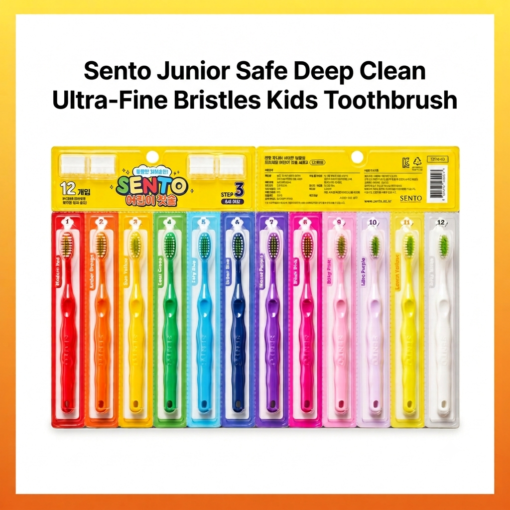 [Sento] Bàn chải đánh răng trẻ em siêu mịn Safe Deep Clean Deep Clean Step 3