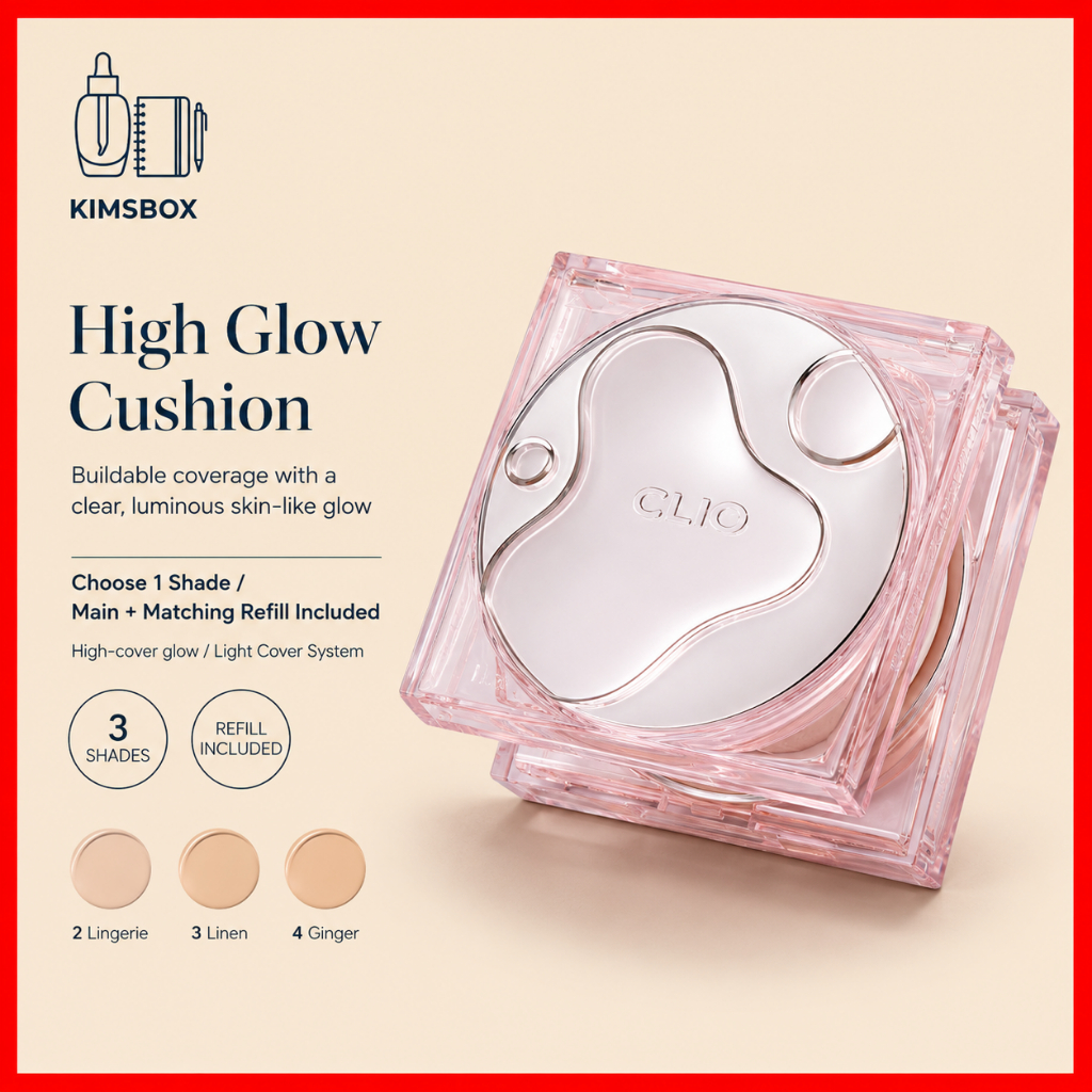 CLIO Đệm phát sáng có độ che phủ cao CIO + Refill Dewy Foundation 3 sắc thái