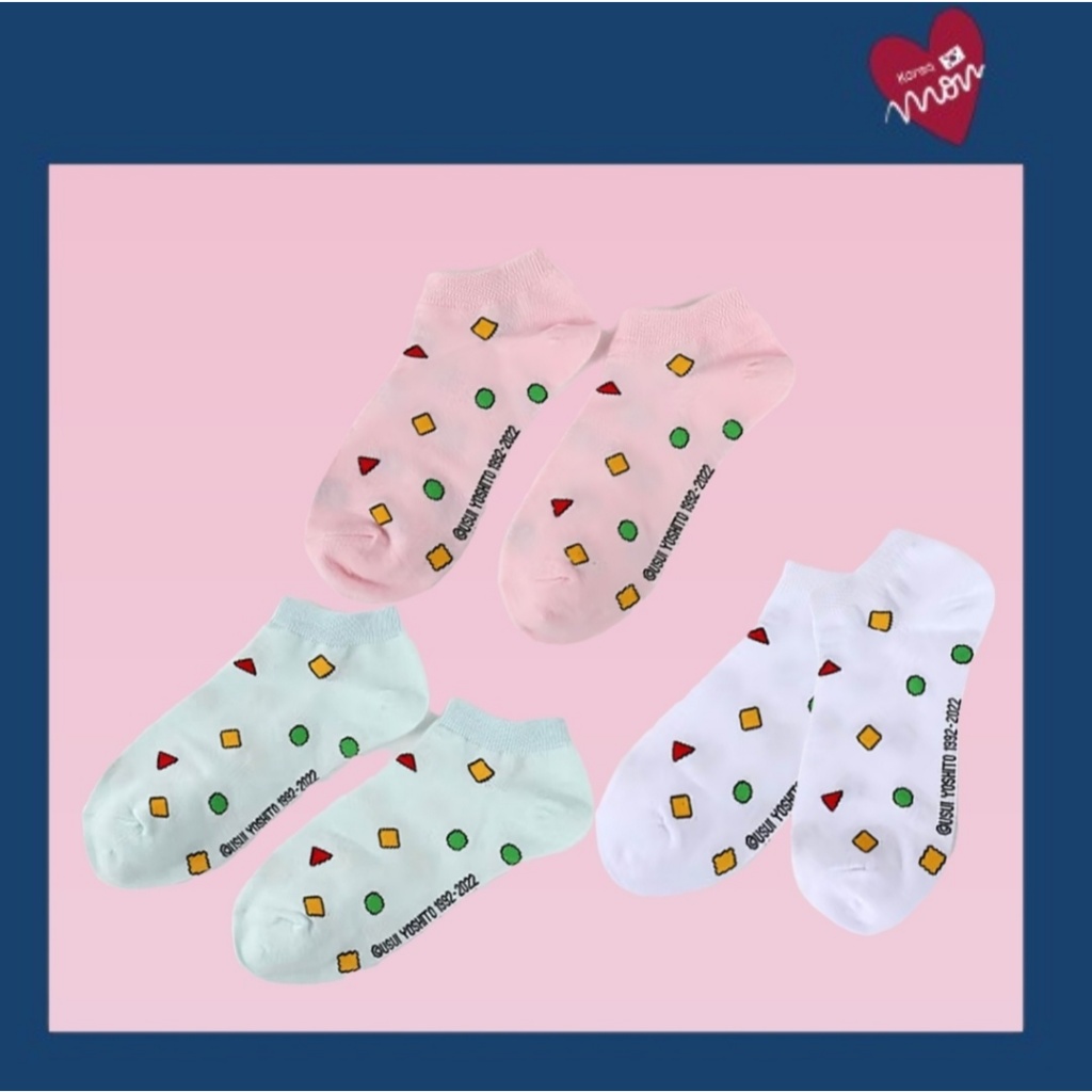 Tất thể thao Crayon Shin-chan – 3 màu ✨Nhân vật K-MOM