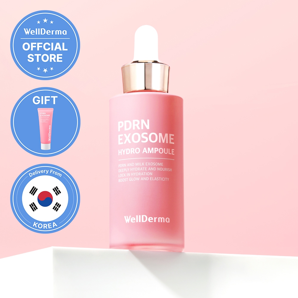 [WellDerma Official] PDRN Exosome Hydro Ampoule 30ml | Collagen Complex 1.100ppm & Sữa Exosome