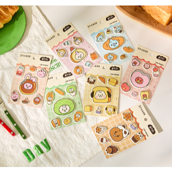 LINE FRIENDS BT21 Bakery Sticker Character Deco Sticker 1 PC COOKY SHOOKY TATA CHIMMY RJ MANG KOYA N