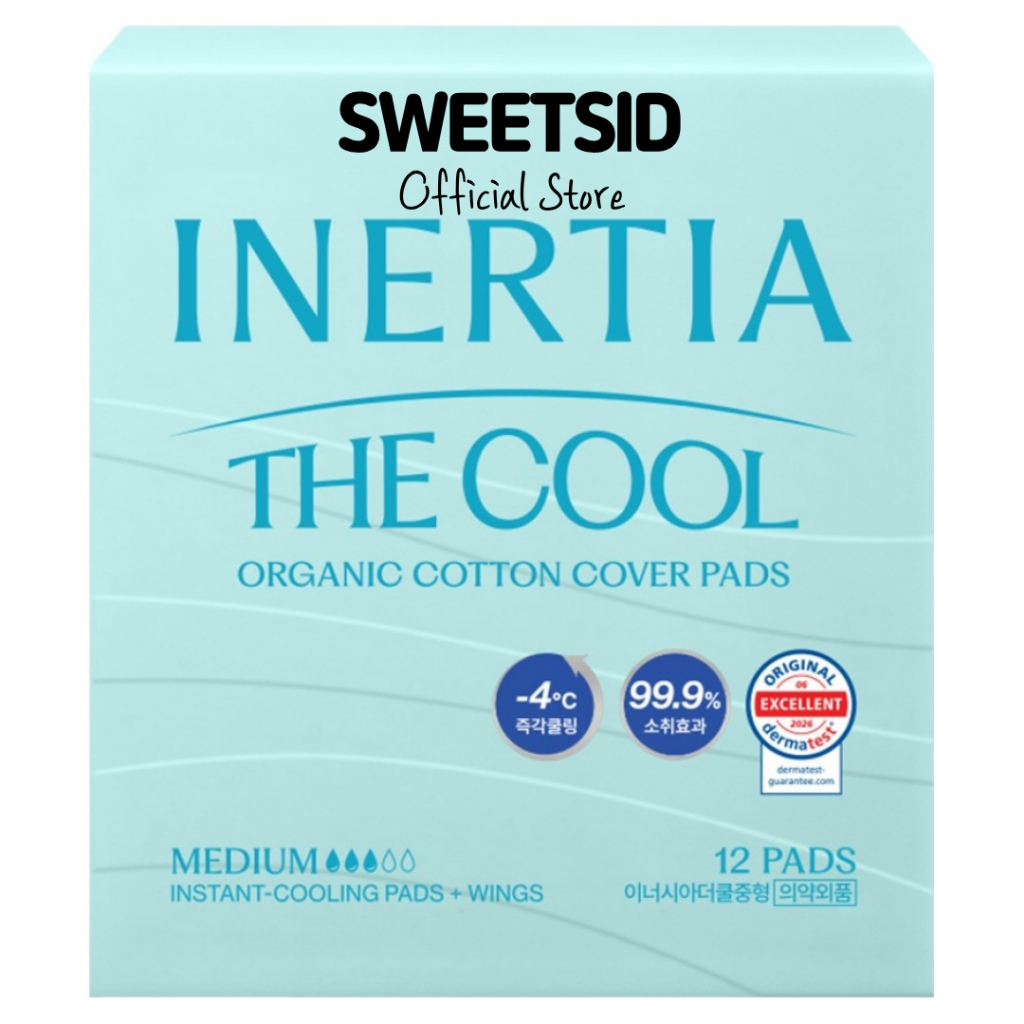 INERTIA Băng vệ sinh Cotton hữu cơ mát mẻ Cánh / Vừa Lớn