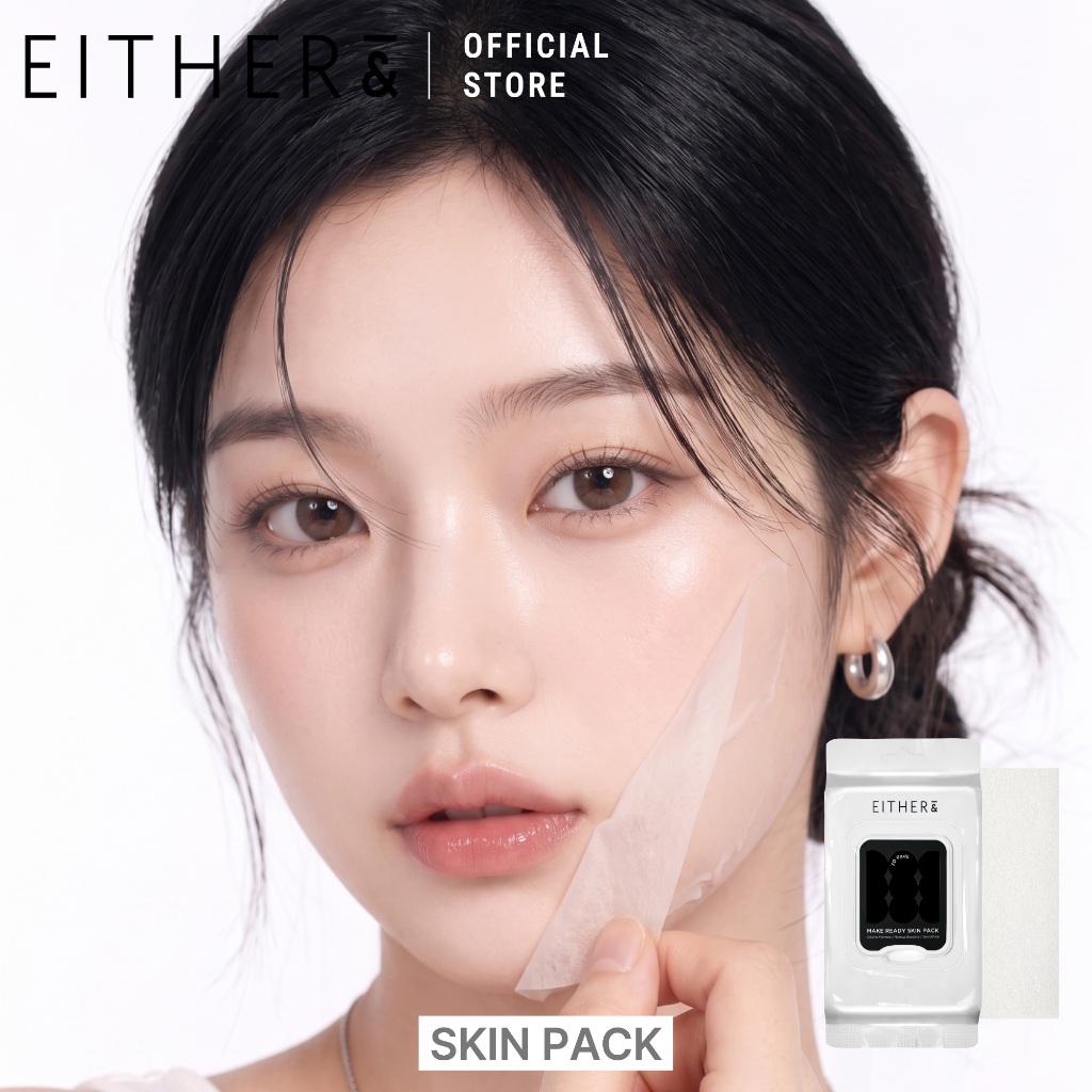 Gói da EITHER& Make Ready Pad 70 miếng/180ml – Làm dịu & dưỡng ẩm da hằng ngày