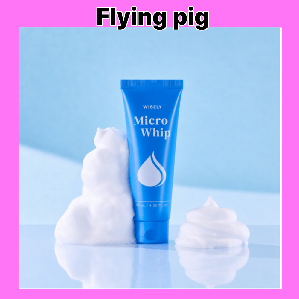 [Korea Direct] Bọt rửa mặt sâu WISELY Micro Whip 120ml | Sữa rửa mặt lỗ chân lông Micro Bubble