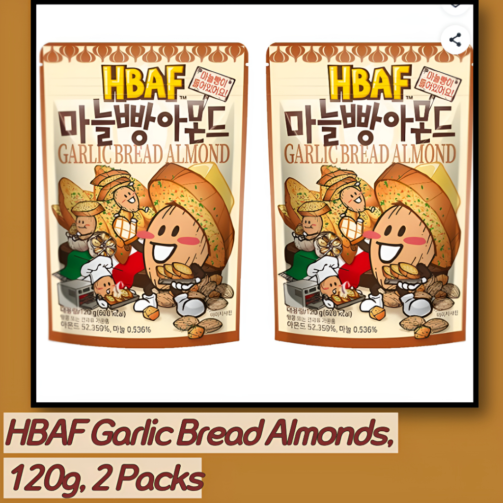 Hạnh nhân bánh mì tỏi HBAF, 120g, 2 gói