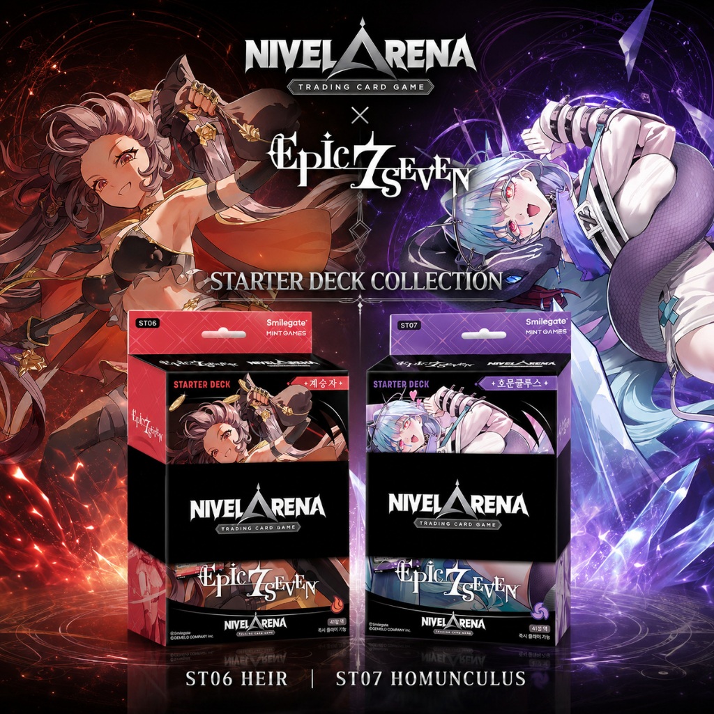 [NIVEL ARENA] Bộ bài khởi động EPIC SEVEN / Bộ kế thừa ST06 · ST07 Homunculus / Phiên bản Hàn Quốc /