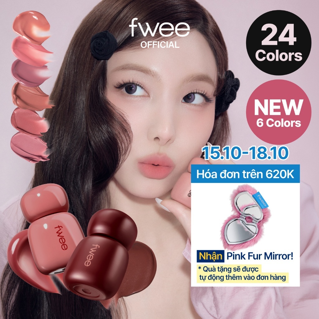 fwee Rose Obsession Stay-fit Lip Tint (24 Màu)