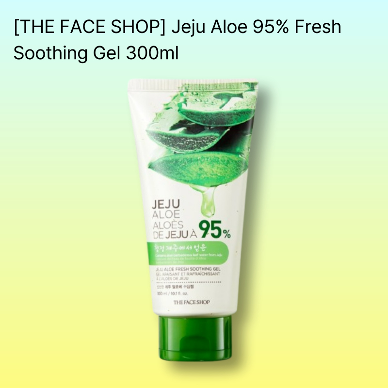 [THE FACE SHOP] Jeju Aloe 95% Fresh Soothing Gel 300ml | Gel dưỡng ẩm cho da mặt & cơ thể | Gel lô h