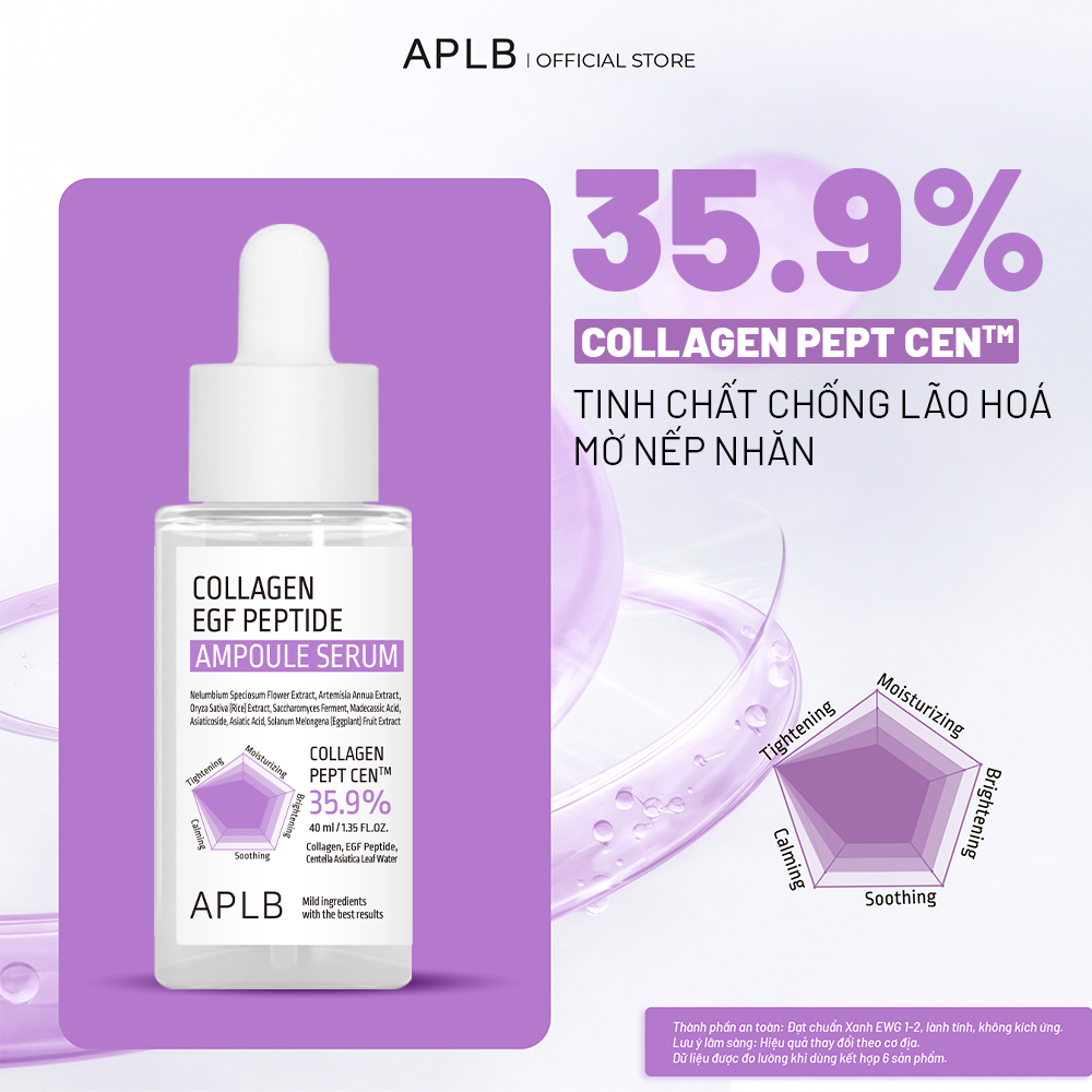 Serum Collagen Chống Lão Hoá Chuyên Sâu 40ml APLB Collagen EGF Peptide Ampoule Serum Peptide, Anti A