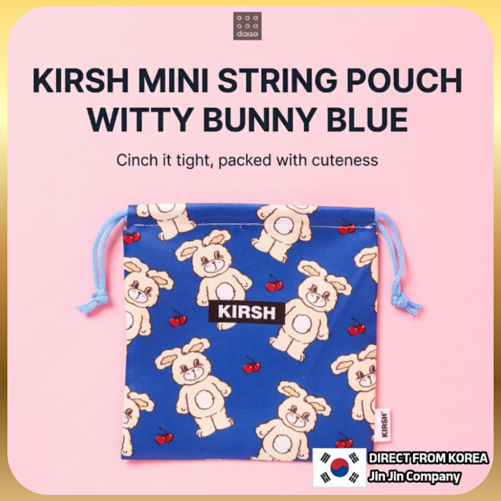 [Daiso] Túi dây Mini KIRSH / Túi dây rút Thỏ nhỏ / K-TREND DAISO x KIRSH