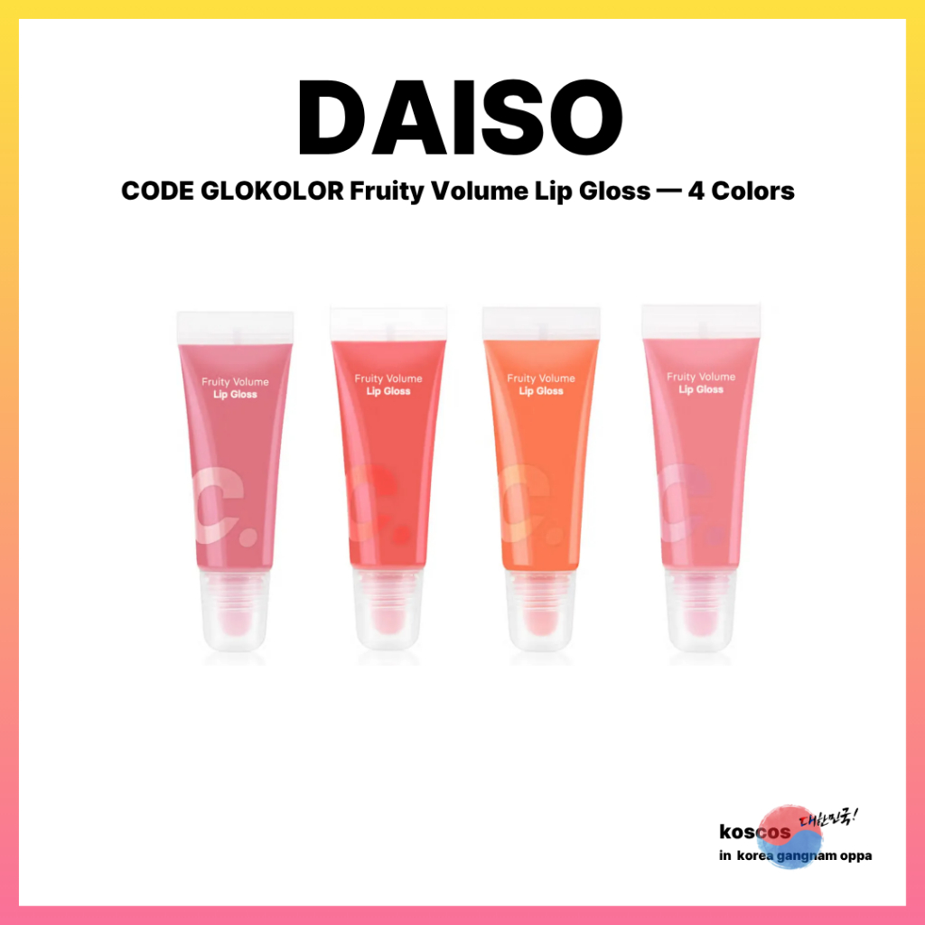CODE GLOKOLOR Fruity Volume Lip Gloss — 4 màu