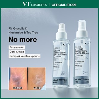   VT  Glycolic Acid Reedle Shot Head to Toe Mist 7% Glycolic Acid & Niacinide Xịt dưỡng làm sáng & tẩy tế bào chết vùng thâm & nách  Flagship chính thức  