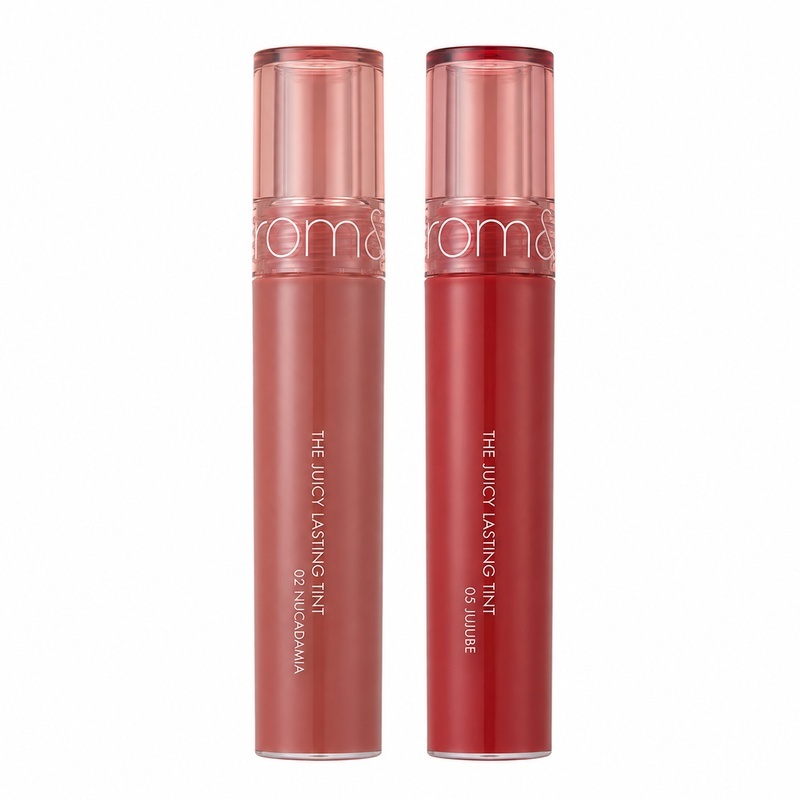 Rom & nd Lip Duo Set: Juicy Lasting Tint 02 Nu Macadamia 3.5g + 05 Jujube 3.5g