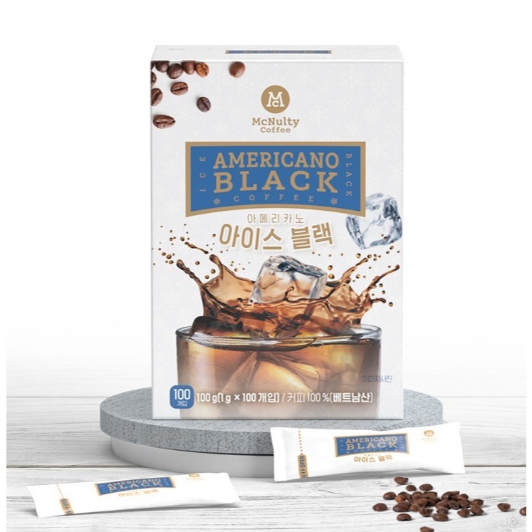 Cà phê McNulty Americano Ice Black Coffee Mix 1g 100 que