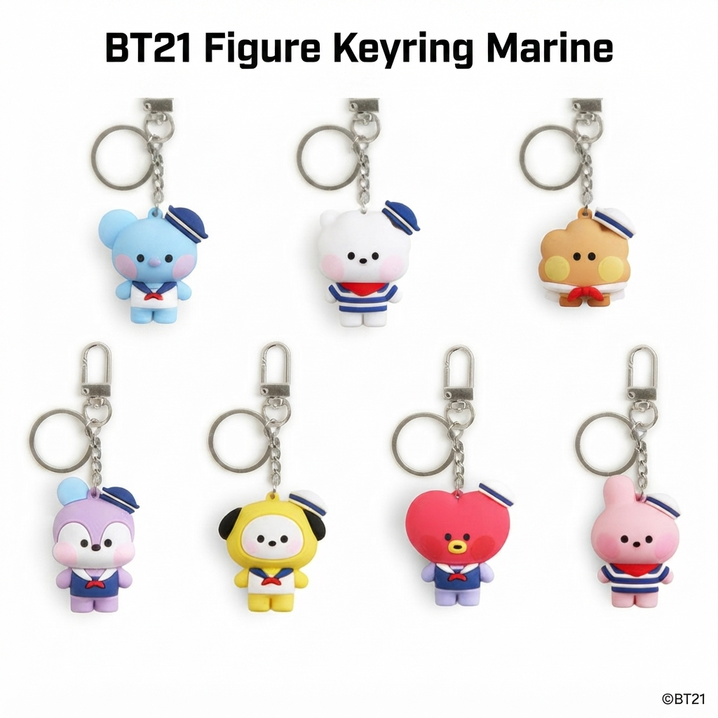 BT21 Hình Móc Khóa Túi Nhân Vật Biển Charm Móc Khóa Bộ Sưu Tập