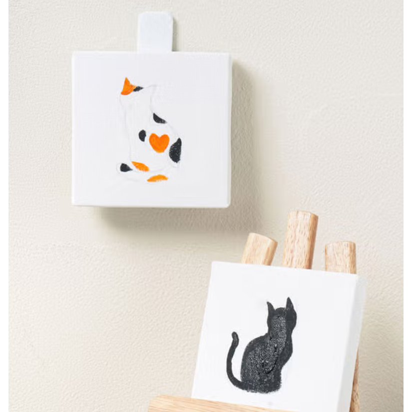 [Daiso] Vải Mini 10cm x 10cm (2 chiếc) – Canvas Nghệ Thuật Vuông Nhỏ Cho Tranh & Dự Án DIY