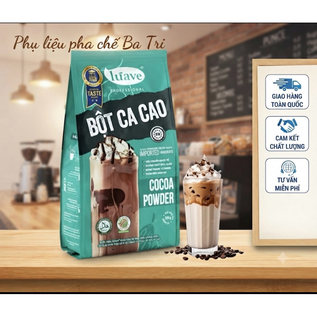 Bột Cacao Lúave 500g – Đậm Vị, Dễ Pha Chế, Làm Cacao Sữa, Trà Sữa, Làm Bánh