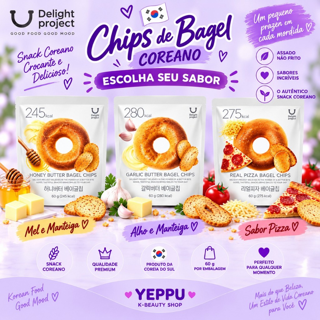 [Olive Young]🇰🇷 Chip Bagel Hàn Quốc của Delight Project | Chọn hương vị của bạn | Snack Hàn Quốc từ 