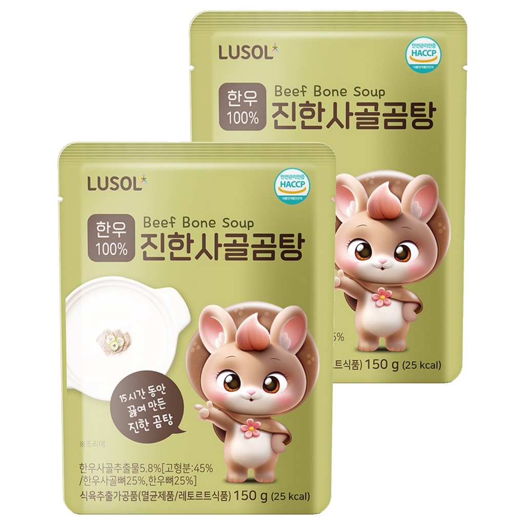 Súp xương bò giàu Lusol Hàn Quốc 150g x 2 gói - Nước cốt truyền thống
