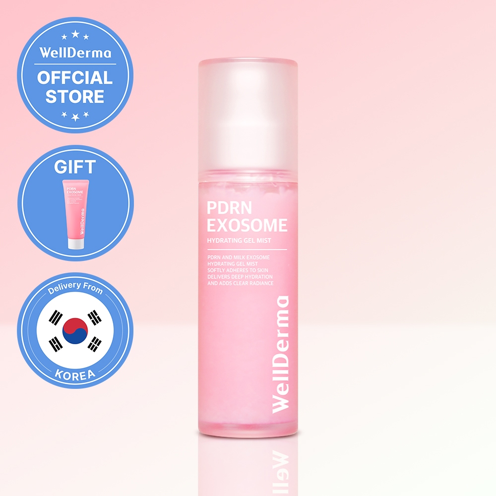 [WellDerma Official] Xịt Gel dưỡng ẩm PDRN Exosome 100ml | Nước Collagen 587,700ppm & Sữa Exosome