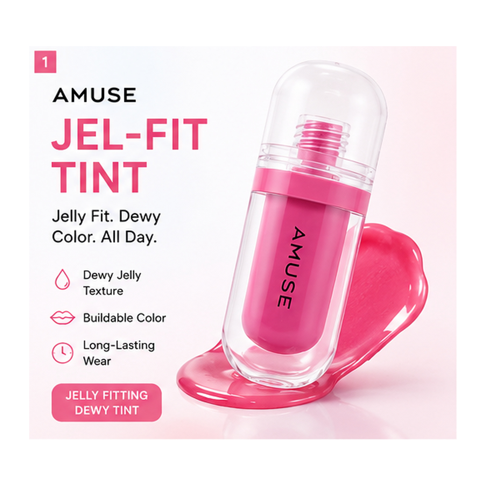 K-Beauty | AMUSE Bebe Tint | Son dưỡng môi bóng Hàn Quốc | Kem dưỡng ẩm Juicy Lip Color | 10 sắc thá