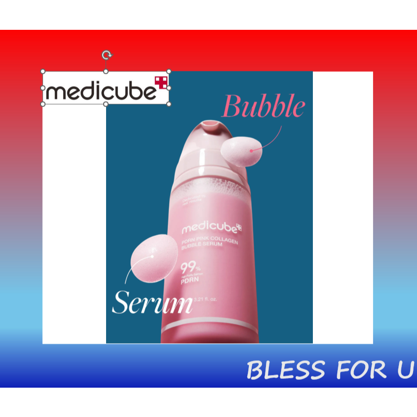 MEDICUBE PDRN Pink Collagen Bubble Serum 95ml | Korean Skincare | PDRN Collagen Serum | Hydrating & 