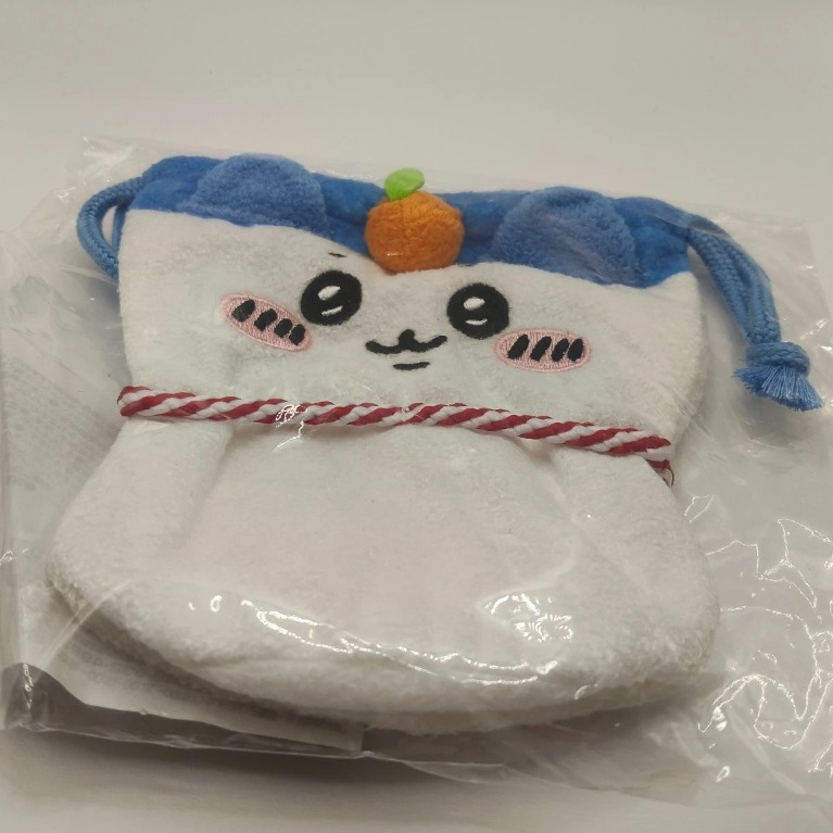 Ensky Chiikawa Hachiware Kagami Mochi Drawstring Pouch Japan