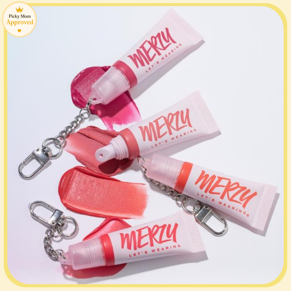 #K-DAISO COSMETIC # MERZY Let 's Wearing Blur Tint Keyring 6g (Cool Baby / Love Bloom / Fog Ballet /