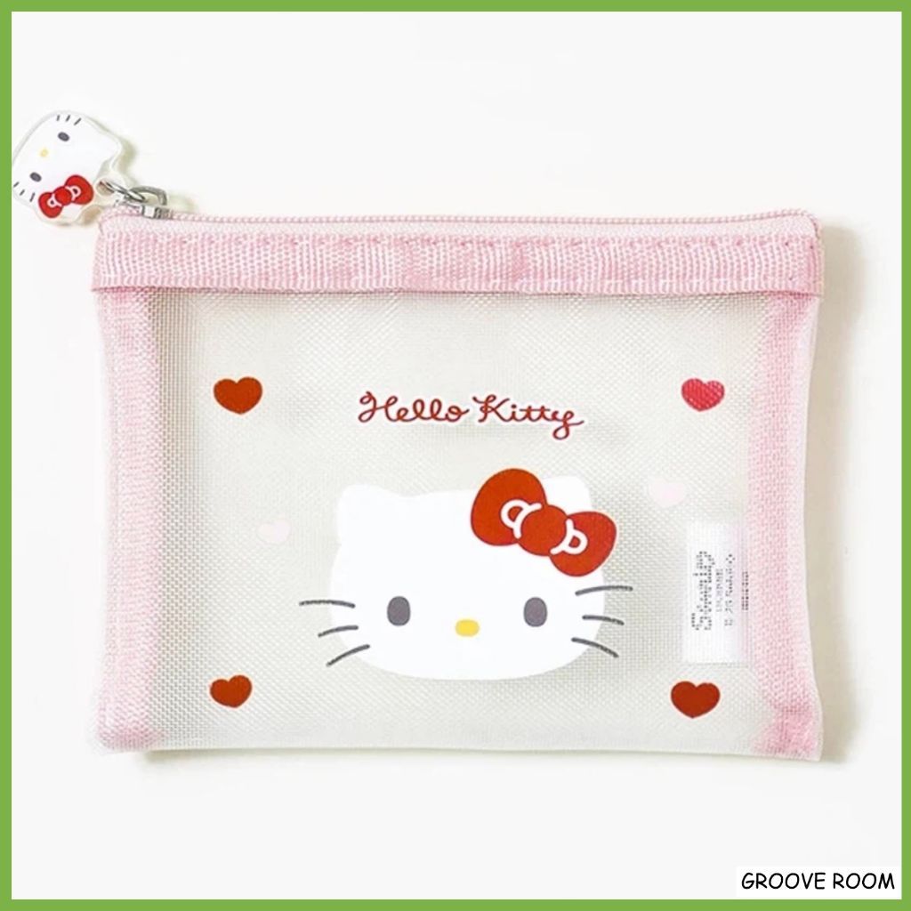 Túi lưới phẳng Daiso Sanrio Hello Kitty nhỏ