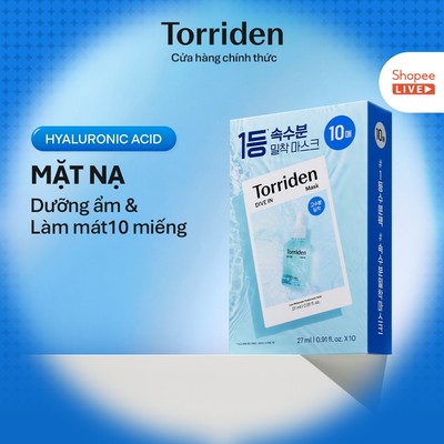 [Torriden X Hannah Olala] Mặt nạ giấy DIVE IN chứa Hyaluronic Acid, 10 miếng, Mask