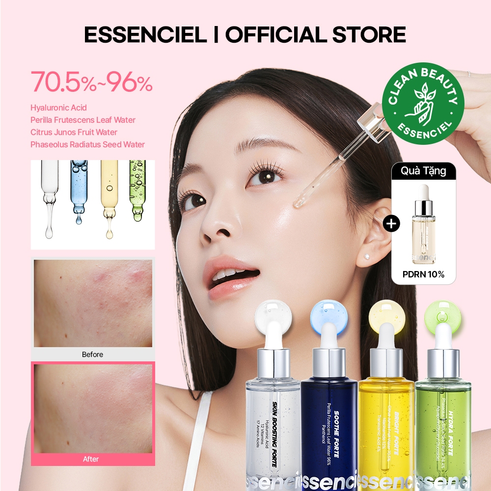 Chính Hãng Bộ 4 Serum Essenciel 50ml – Collection Dưỡng Ẩm, Dưỡng Sáng, Làm Dịu & Phục Hồi Da – Serum Dưỡng Da Hàn Quốc