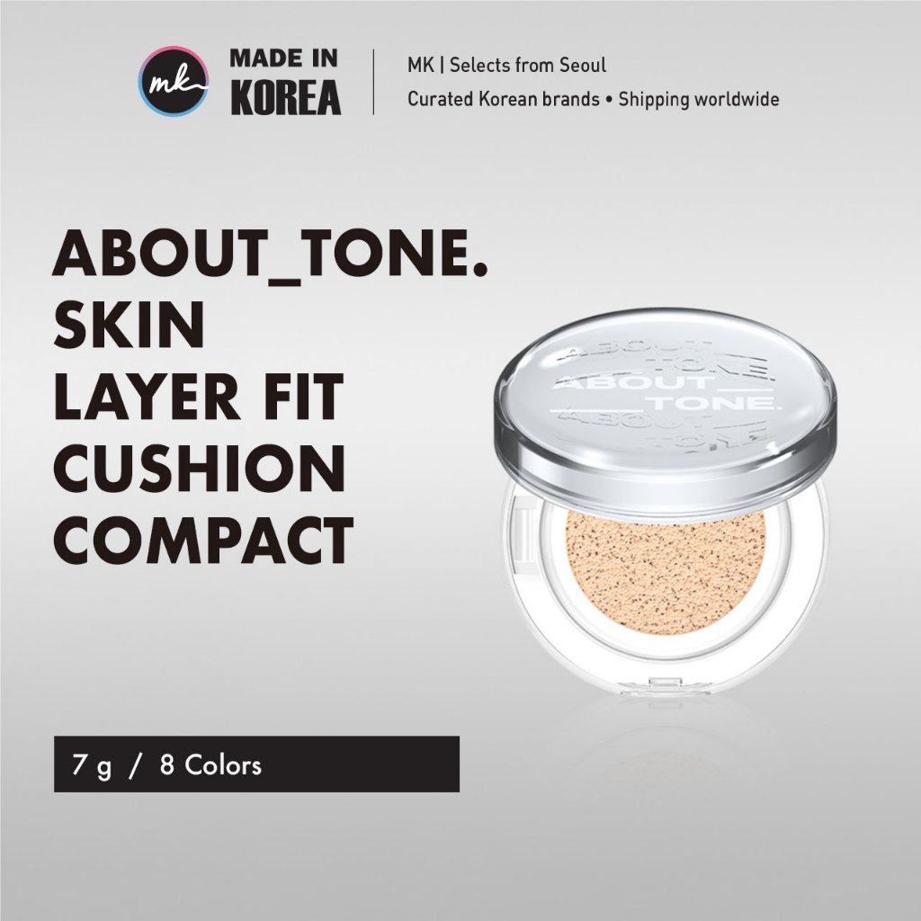 [ABOUT_TONE] Phấn Nước Bám Da Skin Layer Fit Cushion Mini 7g SPF30 PA++ Che Phủ Tự Nhiên Mỏng Nhẹ 8 