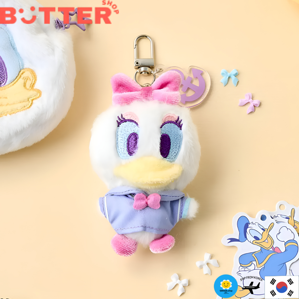 [Butter Shop] Daisy Duck Keyring, Móc khóa vịt Daisy, túi quyến rũ