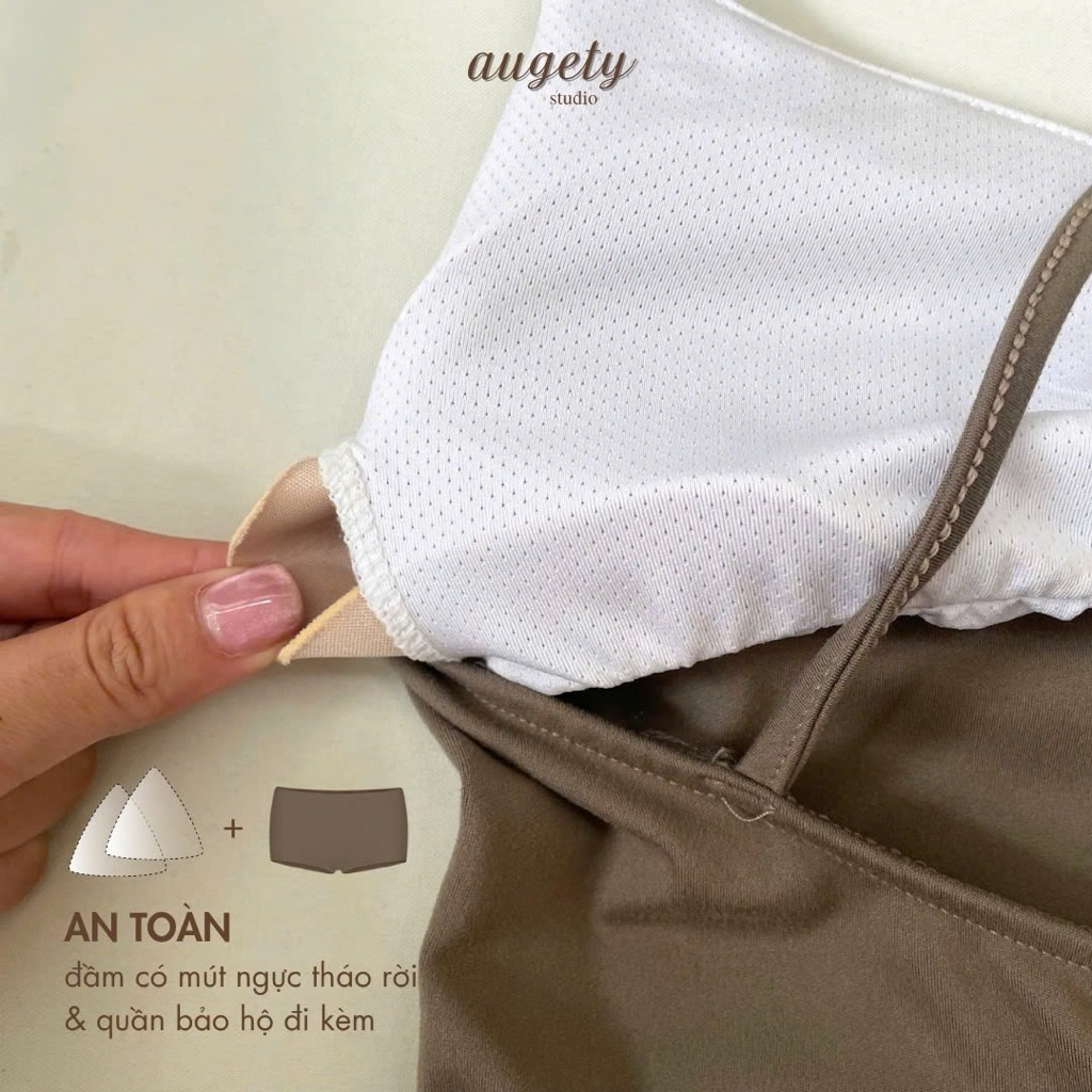 Đầm Hai Dây Chéo Lưng Ngắn Ôm Eo Dáng Xòe Augety Studio, LAUREN Dress | BigBuy360 - bigbuy360.vn