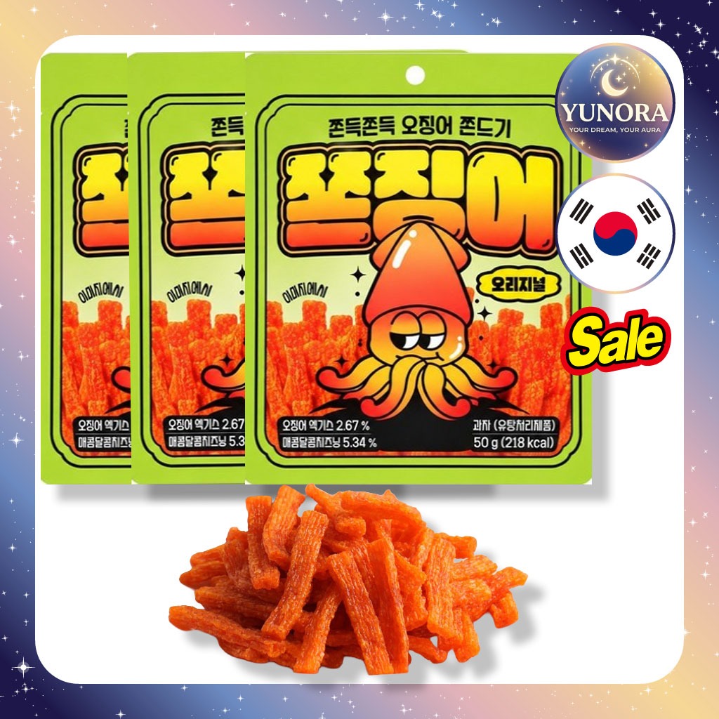 [K-Snack] Snack Chewy Squid Jjondigi Hàn Quốc Original 50g x 3 cái / Chewy & Savory