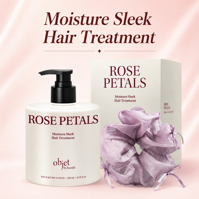 [objet by kundal] Dầu Xả Dưỡng Ẩm Bóng Mượt Moisture Sleek Hair Treatment (450ml) | ƯU ĐÃI THÁNG 8: TẶNG Dây Buộc Tóc Scrunchie