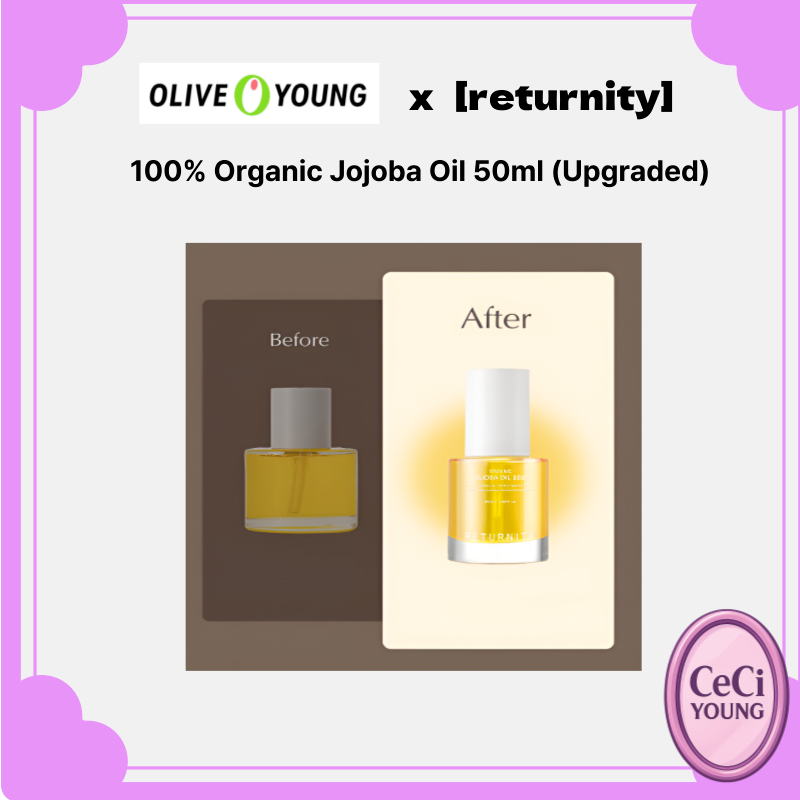 [RETURNITY] Dầu Jojoba (Đã nâng cấp) / Dầu Jojoba hữu cơ 100% 50ml / Dầu Jojoba Hàn Quốc / Bộ Ampoul