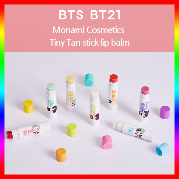 BTS TinyTAN Chính Thức BTS Lip Balm Stick 7 Thành Viên Sưu Tập Dưỡng Ẩm K-Pop Merch Quà Tặng